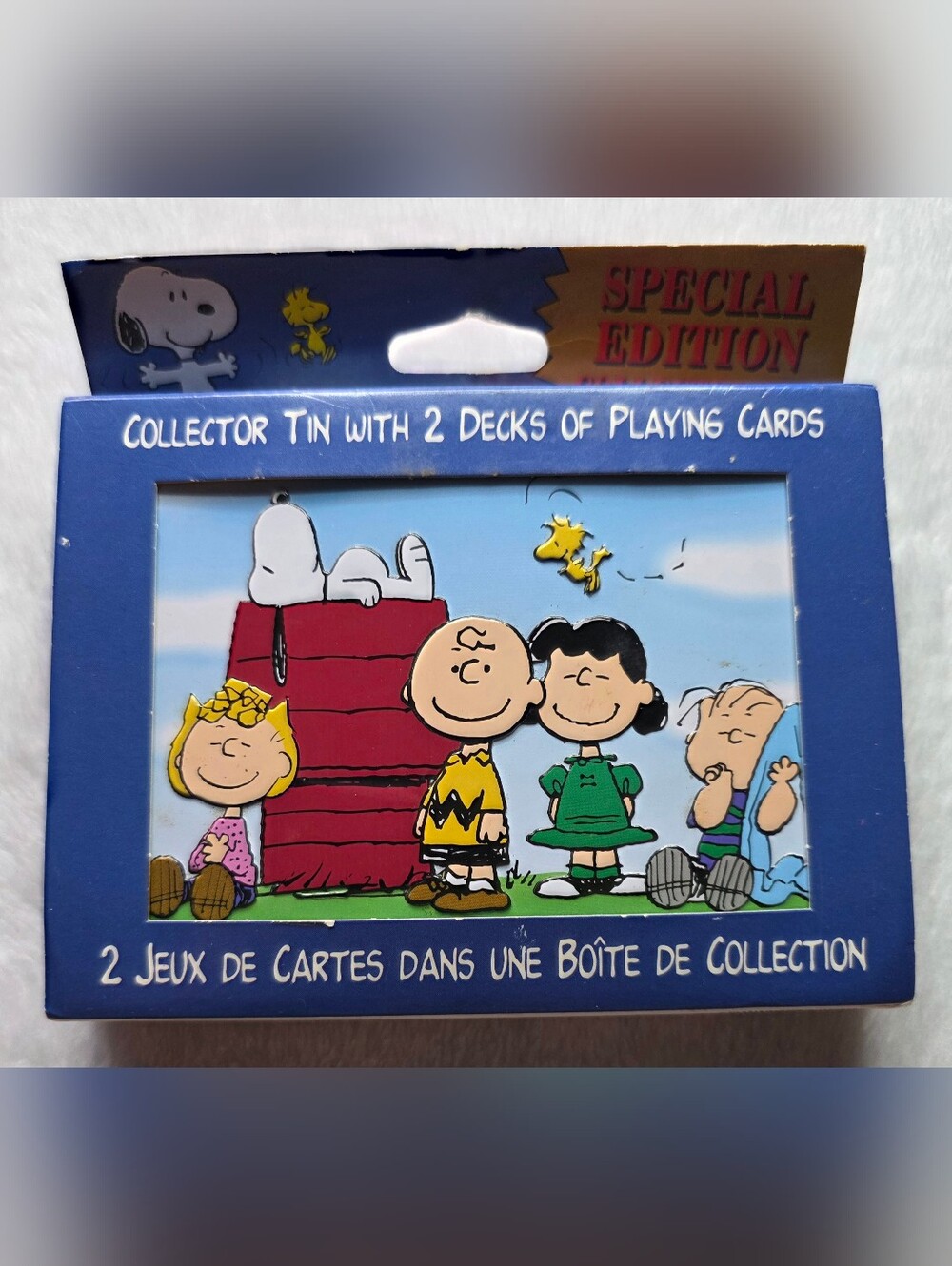 Peanuts Snoopy Limited Edition Collector Tin with 2 Decks Playing Cards